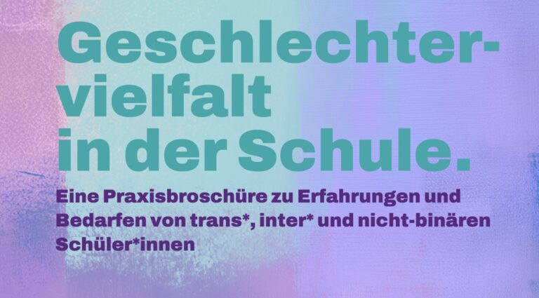 Geschlechtervielfalt in der Schule Praxisbroschüre